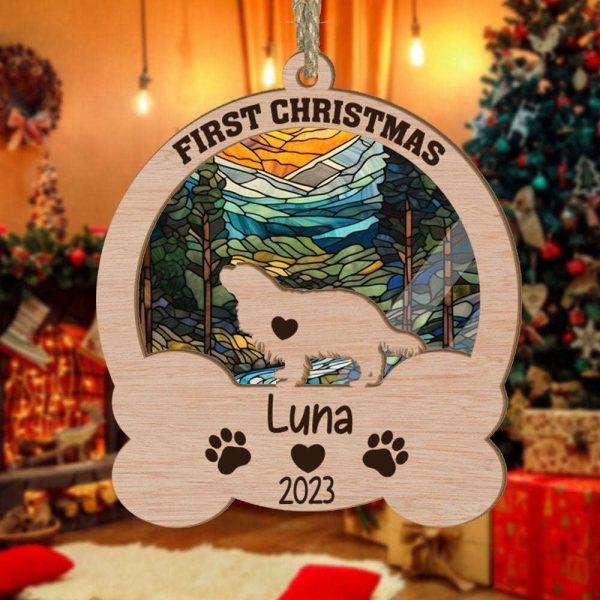 Custom Cavalier King Charles Dog First Christmas Suncatcher Ornament – Christmas Ornaments Personalized Gift For Dog Lover