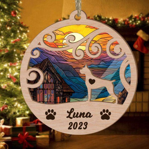 Custom Christmas Suncatcher Ornament Boxer – Christmas Ornaments Personalized Gift For Dog Lover