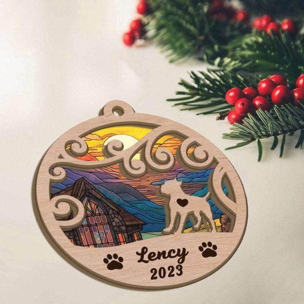 Custom Christmas Suncatcher Ornament Cane Corso – Christmas Ornaments Personalized Gift For Dog Lover