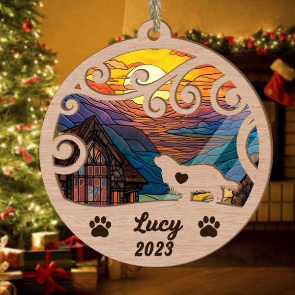 Custom Christmas Suncatcher Ornament Cavalier King Charles Spaniel – Christmas Ornaments Personalized Gift For Dog Lover