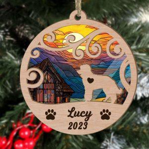 Custom Christmas Suncatcher Ornament Poodle – Christmas Ornaments Personalized Gift For Dog Lover