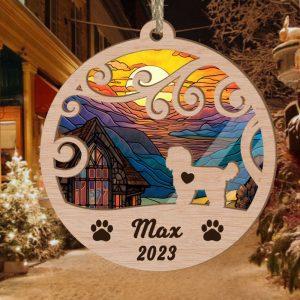 Custom Christmas Suncatcher Ornament Shih Tzu – Christmas Ornaments Personalized Gift For Dog Lover