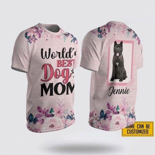 Custom Name Akita World’s Best Dog Mom – Gifts For Pet Lovers