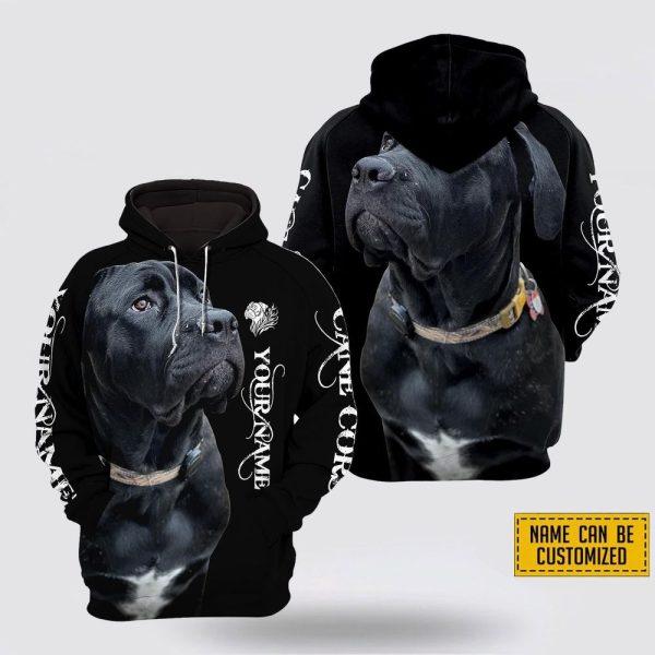 Custom Name Cane Corso Dog All Over Print Hoodie Shirt – Gift For Dog Lover