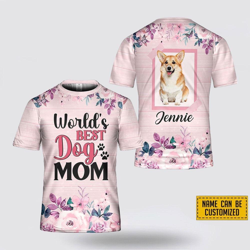 Custom Name Cardigan Welsh Corgi World’s Best Dog Mom – Gifts For Pet Lovers