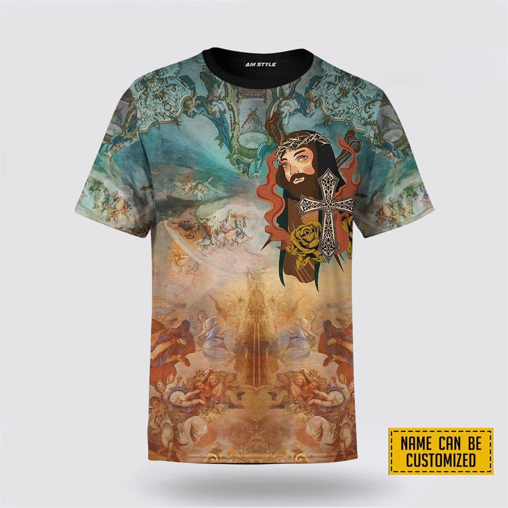 Custom Name Dead To Sin Alive In Christ Jesus All Over Print 3D T Shirt – Gifts For Christians Custom Name Dead To Sin Alive In Christ Jesus All Over Print 3D T Shirt – Gifts For Christians