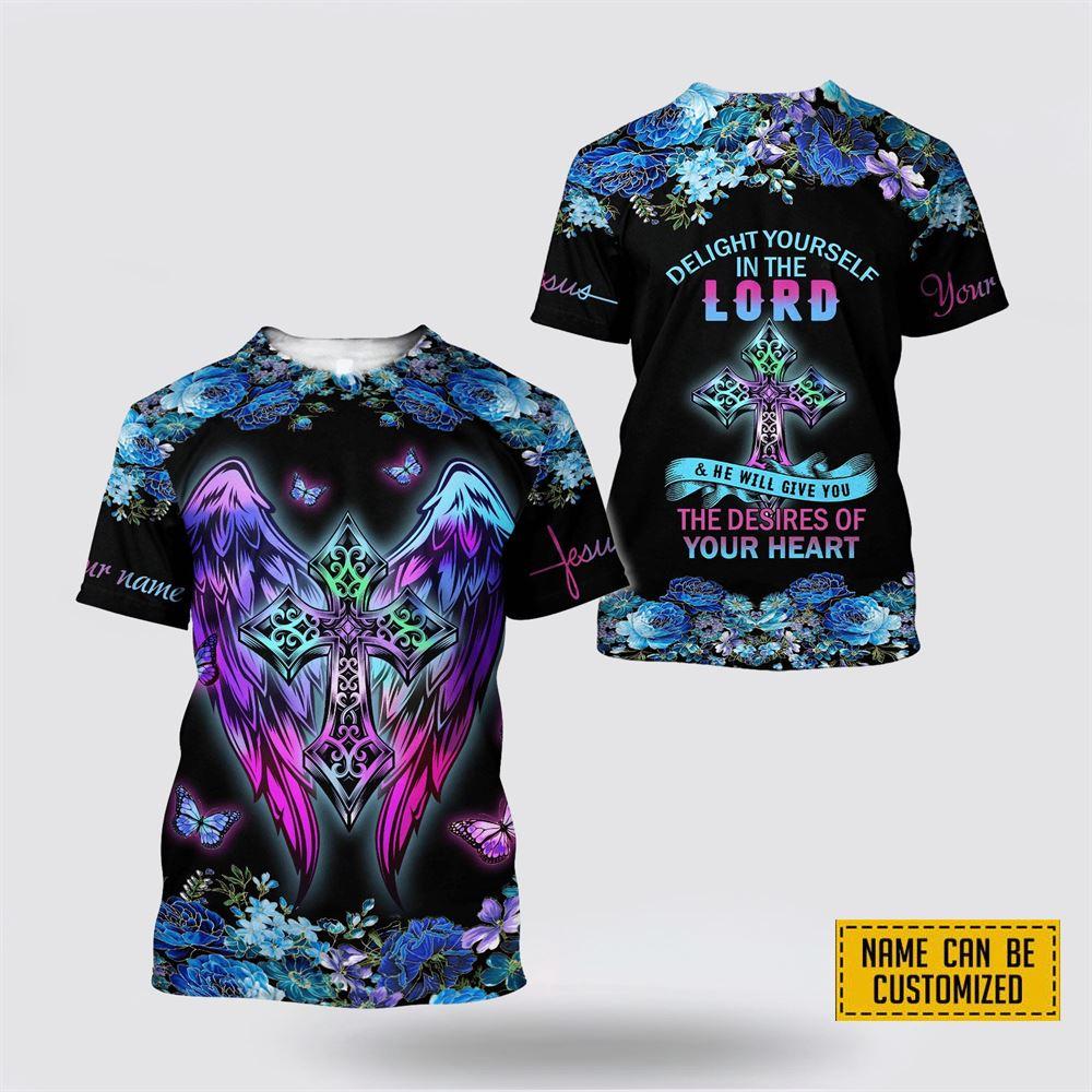 Custom Name Delight Yourself In The Lord Jesus All Over Print 3D T Shirt – Gifts For Christians Custom Name Delight Yourself In The Lord Jesus All Over Print 3D T Shirt – Gifts For Christians