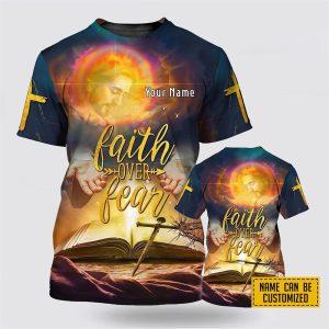 Custom Name Faith Over Fear Religious God…