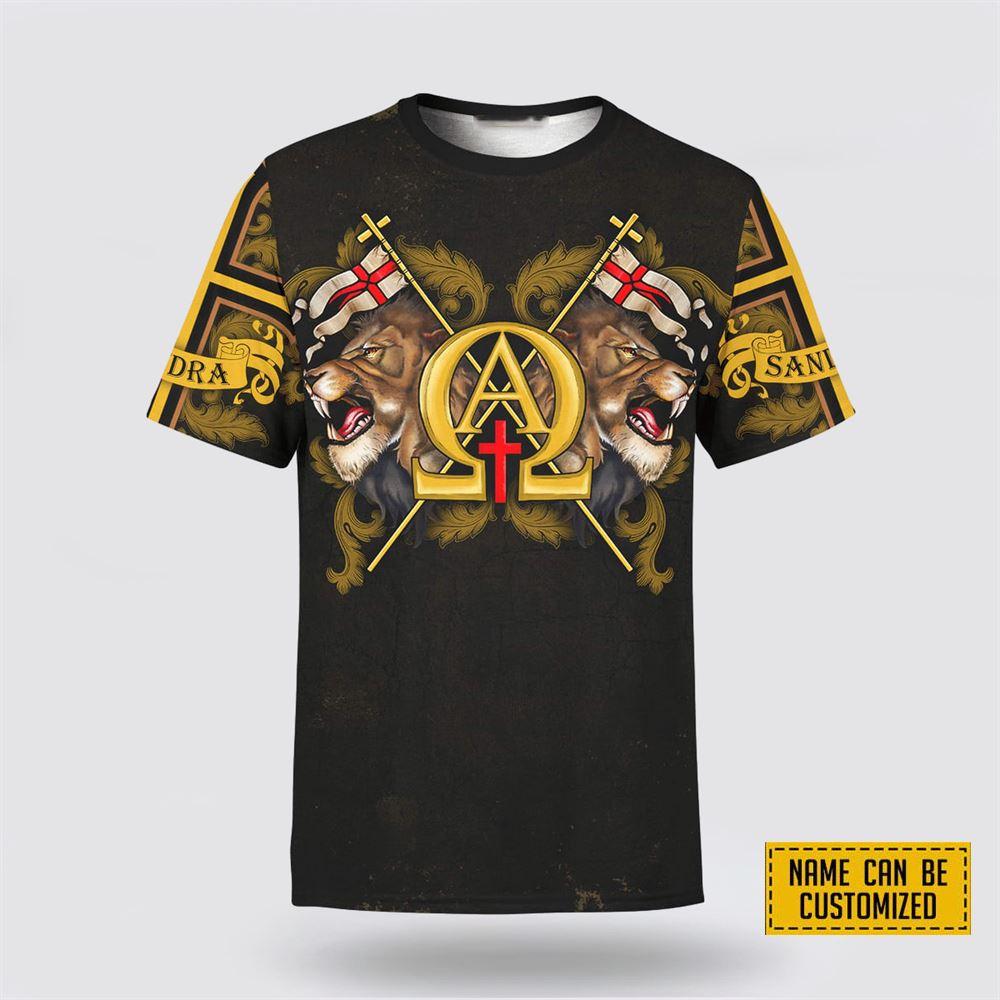 Custom Name Fear Not For Jesus Jesus Lion All Over Print 3D T Shirt – Gifts For Christians