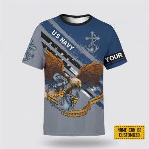 Custom Name God Bless Our Troops Navy…