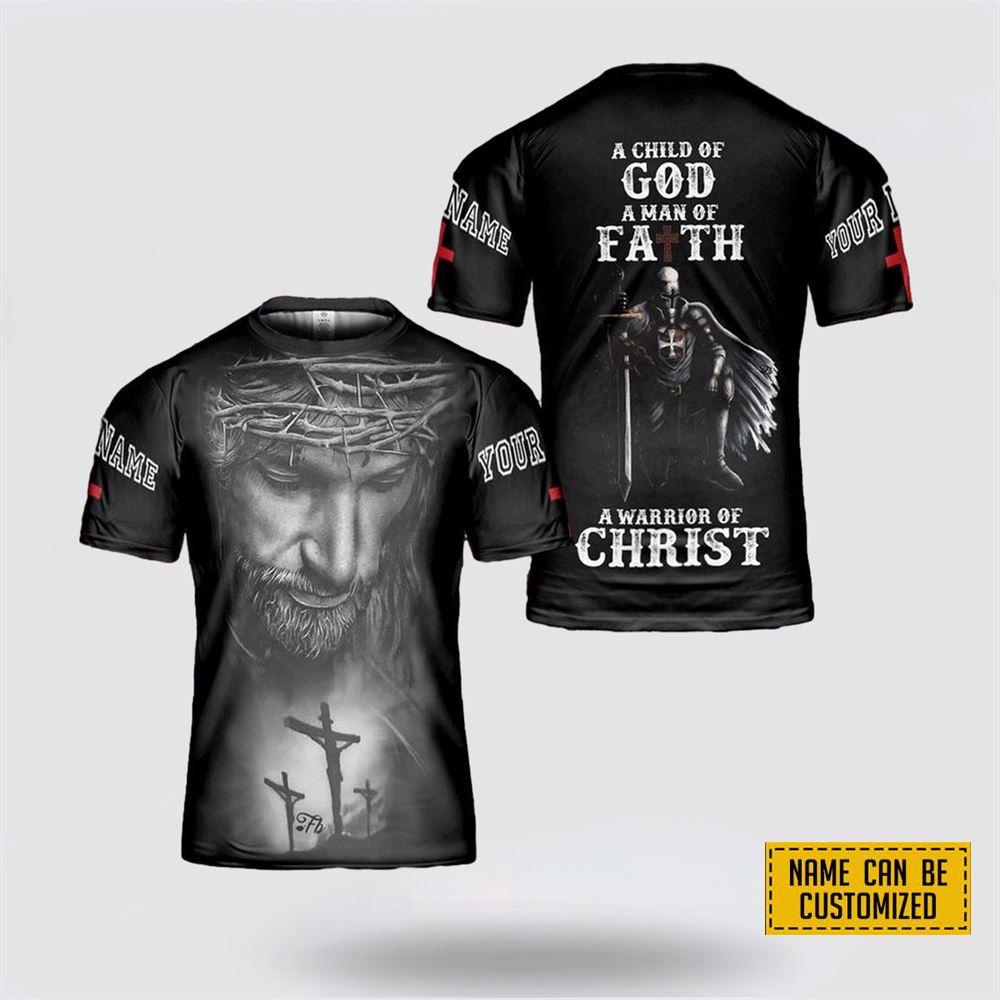 Custom Name Jesus A Child Of God All Over Print 3D T Shirt – Gifts For Christians Custom Name Jesus A Child Of God All Over Print 3D T Shirt – Gifts For Christians
