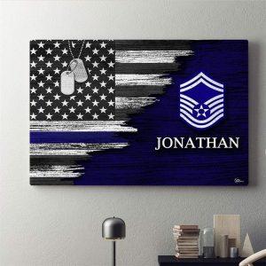 Custom Name Rank US Air Force Military Soldier Prints American Flag Air Force Canvas Wall Art Gift For Military Personnel 1 ugdcgs.jpg