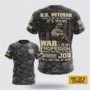 Custom Name Rank US Army Veteran War Is My Profession Gift For Military Personnel tn8e5n.jpg