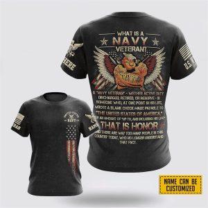 Custom Name Rank US Navy Veteran That…