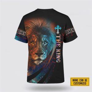 Custom Name The King Jesus Lion All Over Print 3D T Shirt Gifts For Christians 2 pbdj72.jpg