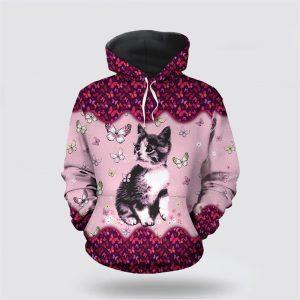 Cute Cat Butterfly Christmas All Over Print Hoodie Cat Lover Christmas Hoodie 1 wucdtn.jpg