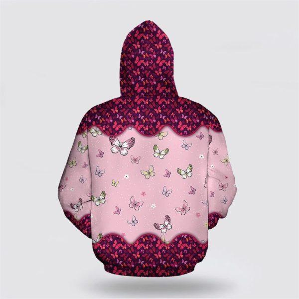 Cute Cat Butterfly Christmas All Over Print Hoodie – Cat Lover Christmas Hoodie