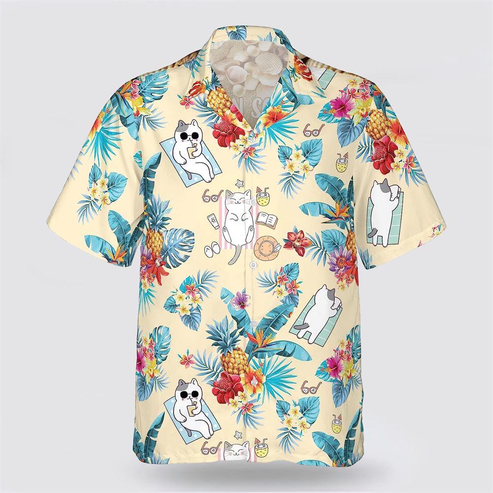 Cute Cat Toes In Sand Nose In Book Hawaiin Shirt – Gifts For Pet Lover Cute Cat Toes In Sand Nose In Book Hawaiin Shirt – Gifts For Pet Lover