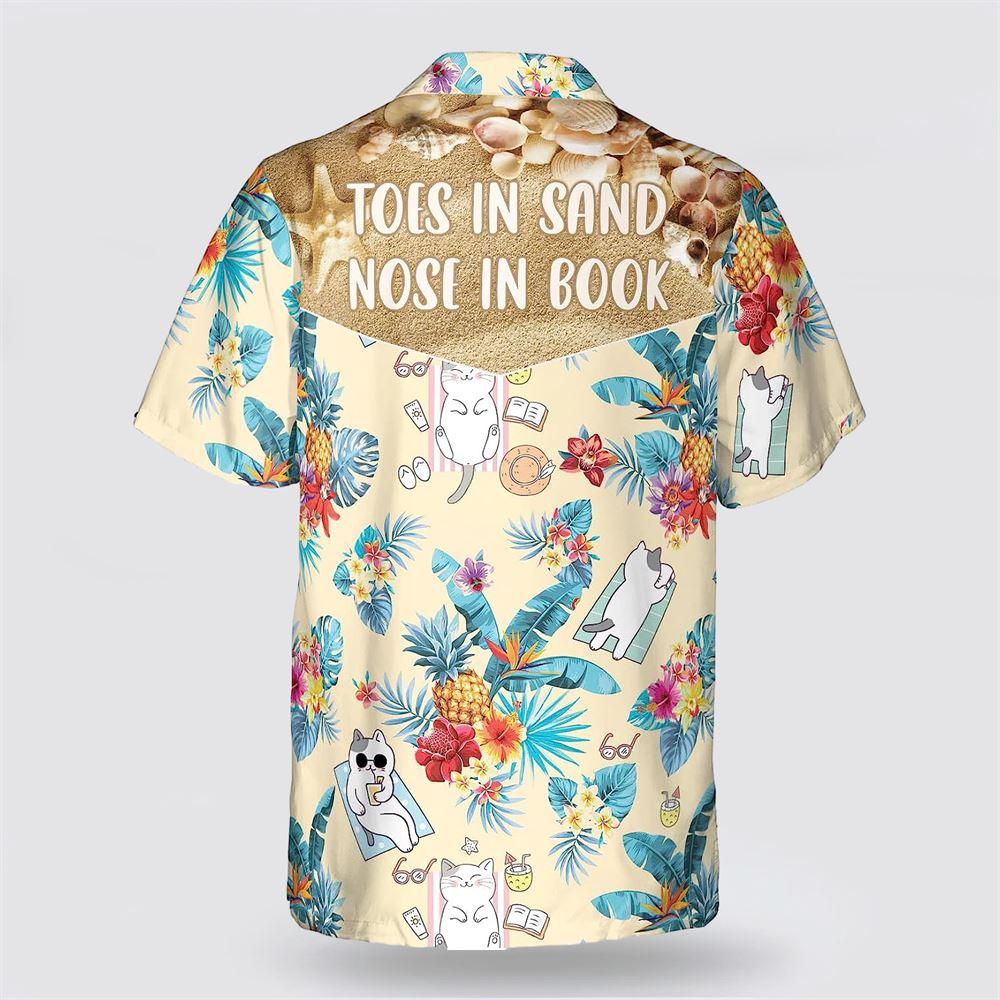 Cute Cat Toes In Sand Nose In Book Hawaiin Shirt – Gifts For Pet Lover Cute Cat Toes In Sand Nose In Book Hawaiin Shirt – Gifts For Pet Lover