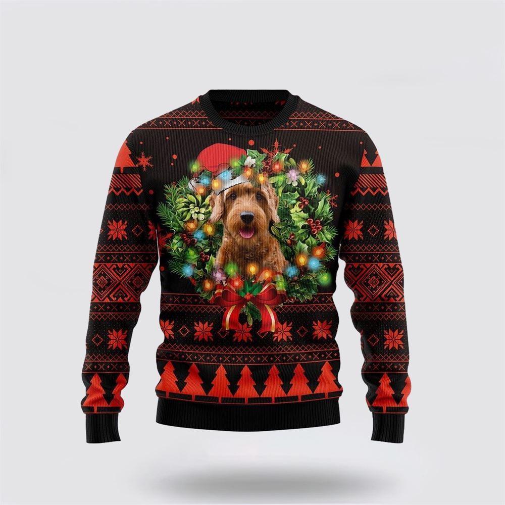 Cute Goldendoodle Dog Ugly Christmas Sweater – Dog Lover Christmas Sweater