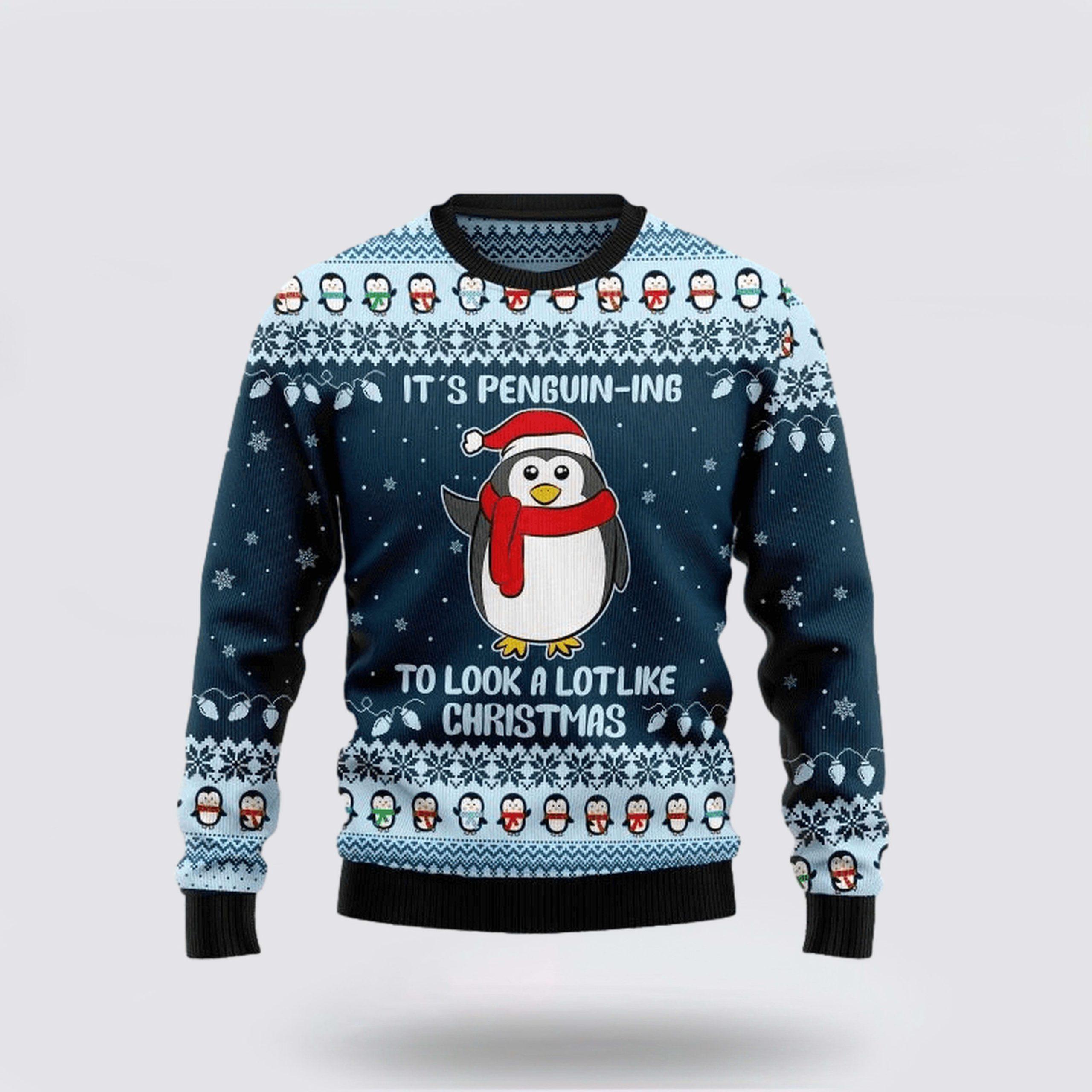Cute Penguin Ugly Christmas Sweater – Sweater Gifts For Pet Lover Cute Penguin Ugly Christmas Sweater – Sweater Gifts For Pet Lover