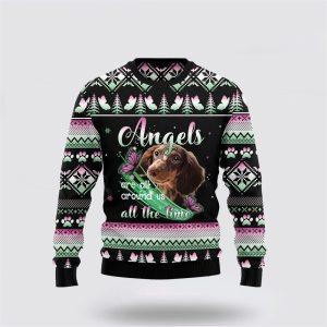 Dachshund Angel Dog Ugly Christmas Sweater –…