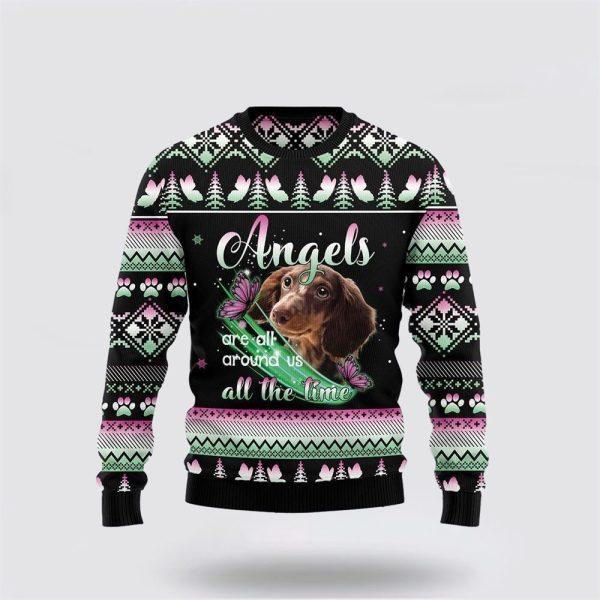 Dachshund Angel Dog Ugly Christmas Sweater – Dog Lover Christmas Sweater