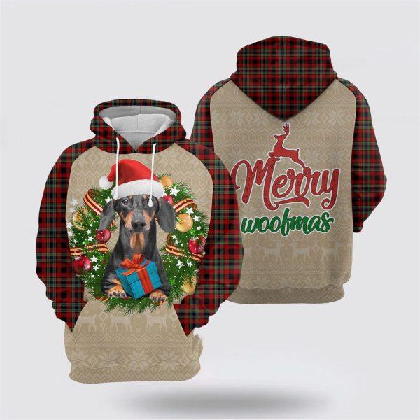 Dachshund Christmas Awesome All Over Print 3D Hoodie – Pet Lover Christmas Hoodie