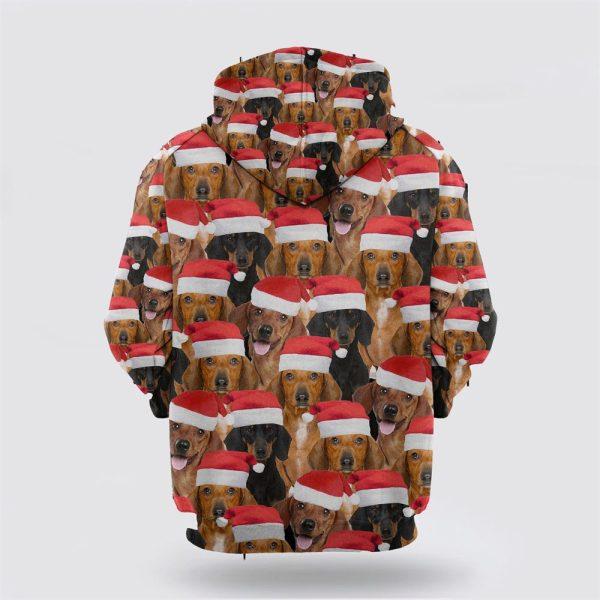 Dachshund Christmas Group All Over Print 3D Hoodie – Pet Lover Christmas Hoodie