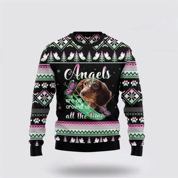 Dachshund Dog Angel Ugly Christmas Sweater – Dog Lover Christmas Sweater