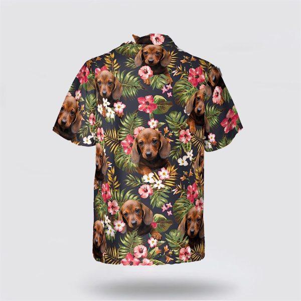 Dachshund Dog Is So Cute On The Tropic Backgound Hawaiin Shirt – Gift For Pet Lover