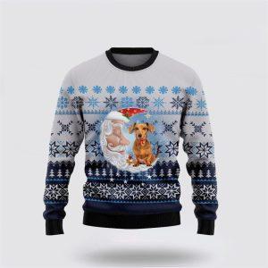 Dachshund Dog Love Santa Moon Ugly Christmas…