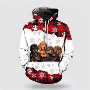 Dachshund Puppies Christmas All Ovver Print 3D…