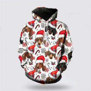 Dachshunds Christmas Dog All Ovver Print –…