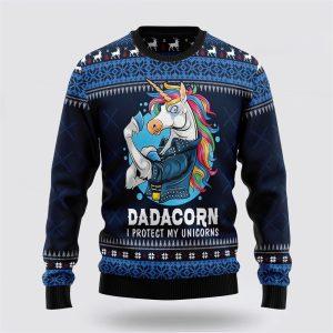 Dadacorn Protector Of My Unicorns Ugly Christmas…