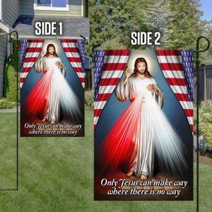 Divine Mercy Flag Only Jesus Can Make Way Where There Is No Way 4