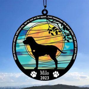 Dog Memorial Suncatcher Personalized With Dog Breed 1