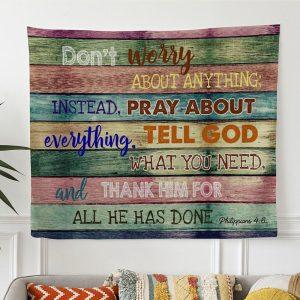 Dont Worry About Anything Tapestry Print Bible…