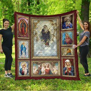 Dove Of Maria And Jesus Christian Quilt Blanket Gifts For Christians 2 djzri9.jpg
