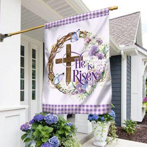 Easter Cross He Is Risen Flag –…