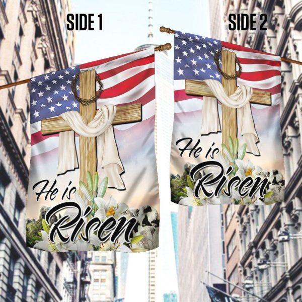 Easter Jesus He Is Risen American Flag – Gifts For Christian