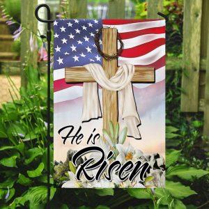 Easter Jesus He Is Risen American Flag 1 3