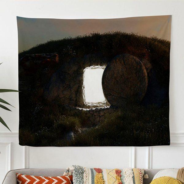 Empty Tomb Pictures Tapestry Art – Tapestries Gifts For Jesus Lovers