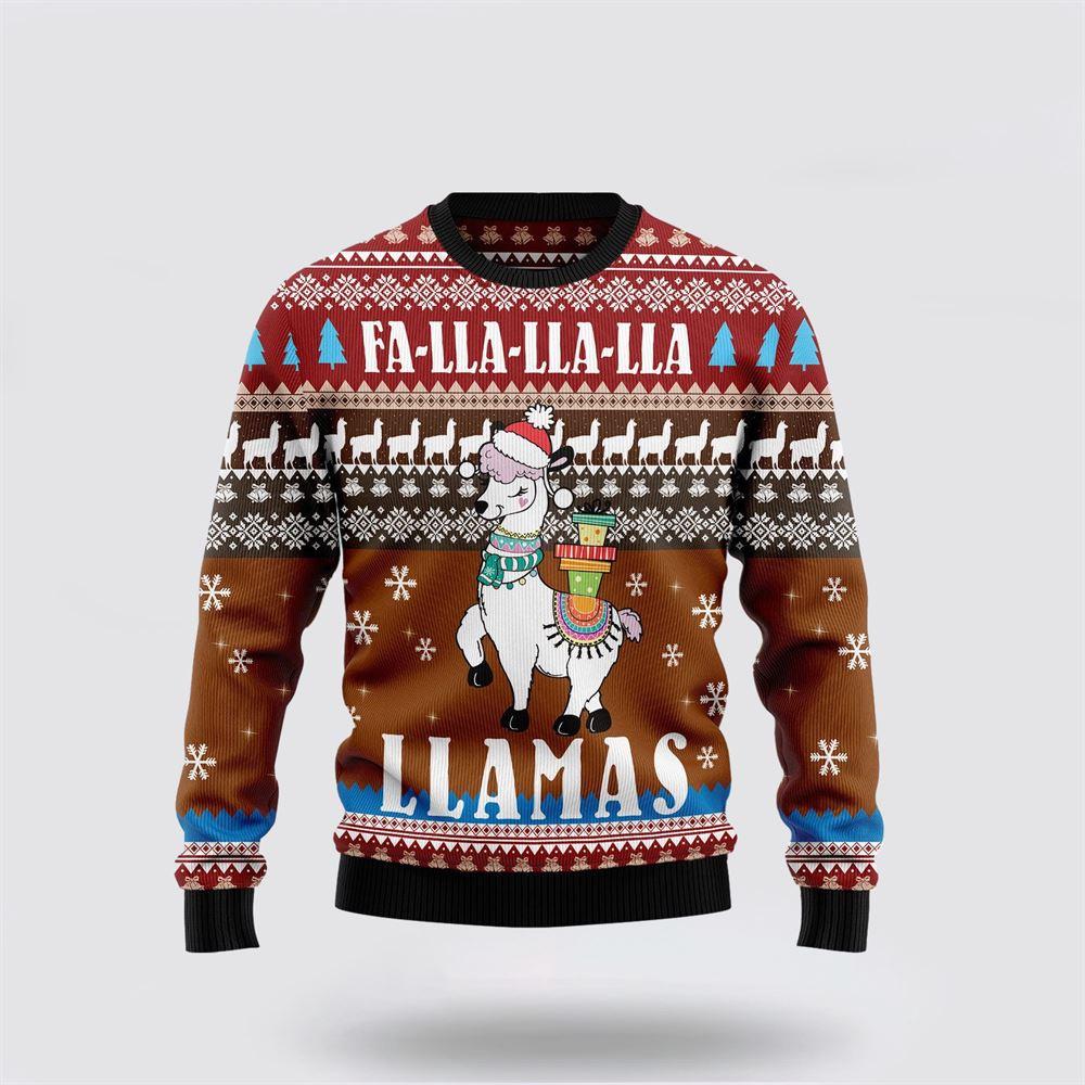 Fa Lla Lla Llamas Ugly Christmas Sweater – Sweater Gifts For Pet Lover Fa Lla Lla Llamas Ugly Christmas Sweater – Sweater Gifts For Pet Lover