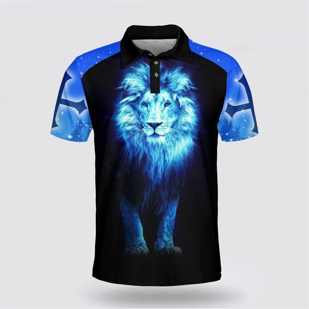 Faith Is Seeing Light With Your Heart When All Your Eyes See Is Darkness Lion Polo Shirt – Gifts For Christians