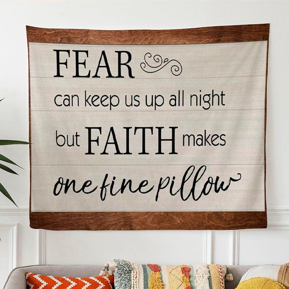 Faith Makes One Fine Pillow Tapestry Print Christian Wall Art – Tapestries Gifts For Jesus Lovers Faith Makes One Fine Pillow Tapestry Print Christian Wall Art – Tapestries Gifts For Jesus Lovers