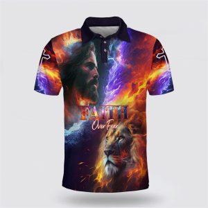 Faith Over Fear Jesus And Lion Polo…