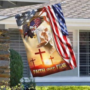 Faith Over Fear Jesus Cross Flag –…