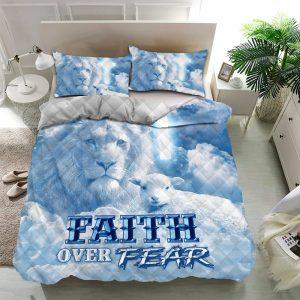 Faith Over Fear Jesus Quilt Bedding Set Christian Gift For Believers 2 fbbxfu.jpg