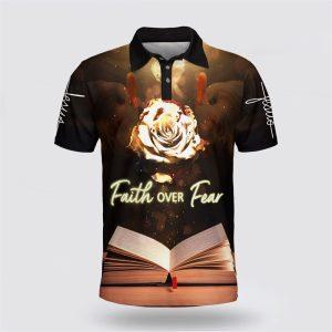 Faith Over Fear Rose Polo Shirt –…